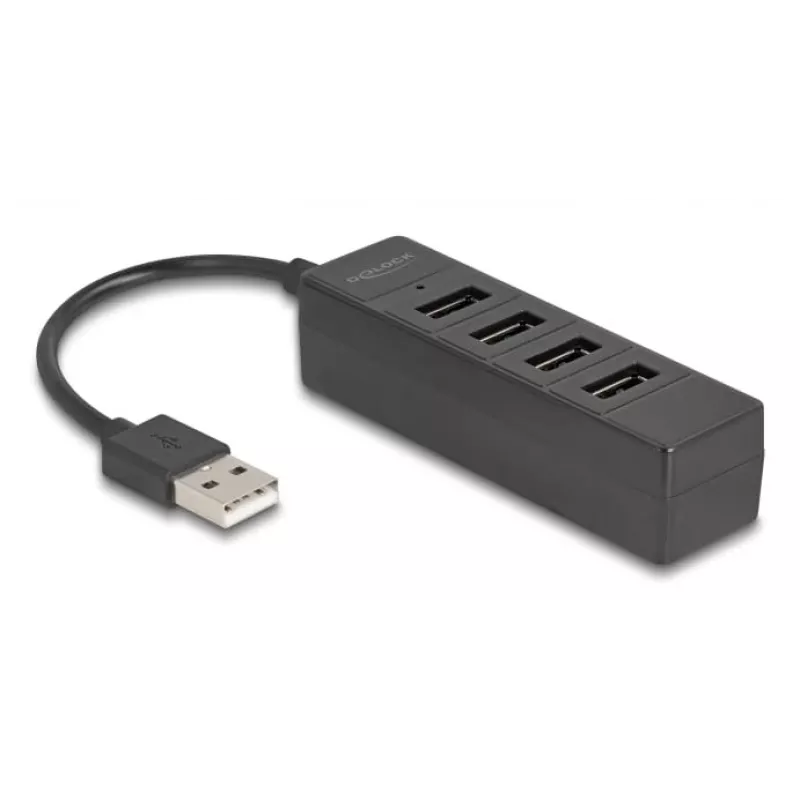 USB Hub DeLOCK 64334 Type-A 480 Mbit/s Black