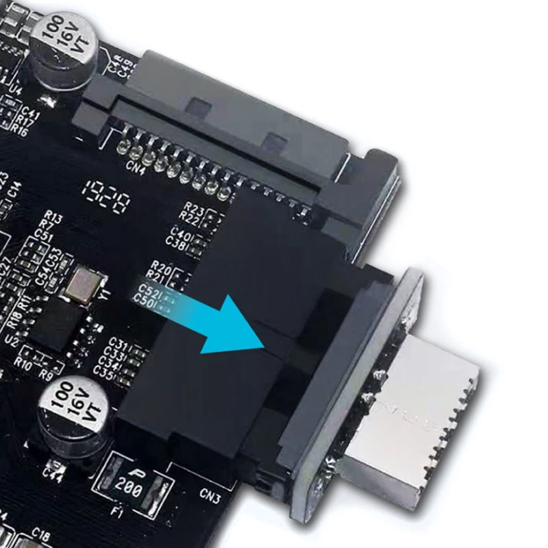 USB 3.0 adapter GrauGear GG 18025 — Type A female, 180° orientation