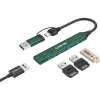 CANYON hub DS-02 4in1 USB-A/C Green