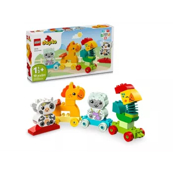 Construction toy LEGO DUPLO Animal Train 10412 — 19 pieces, for ages 1.5+, 170×60×430 mm