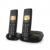 Cordless Analog/DECT Telephone Gigaset PURE 100A Duo — 2 Handsets, Speakerphone, Caller ID, 1.5 inch Display, Black