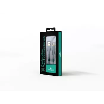Type-C USB charging and data cable, 1.5 m, green