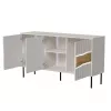 Chest of drawers Cama Meble INSERTO 3D 143.5×40×80 cm — cashmere finish with LED