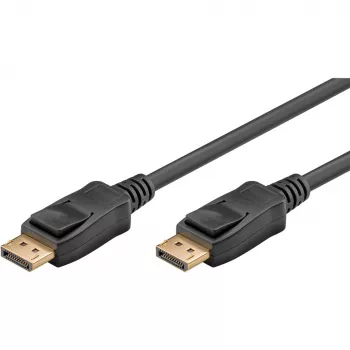Essential Cable DisplayPort Plug > DisplayPort Plug, 8K / 120Hz (black, 1 Meter, 40 Gbit/s, DisplayPort 2.0 / 2.1)