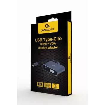 Cablexpert A-USB3C-HDMIVGA-01 USB graphics adapter Grey