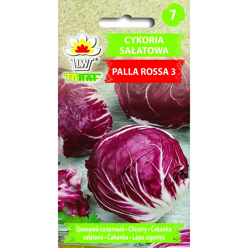 Lettuce Chicory Palla Rossa 3 Toraf Vegetable Seeds, 5g Package