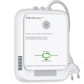 Gas leak and carbon monoxide detector LED