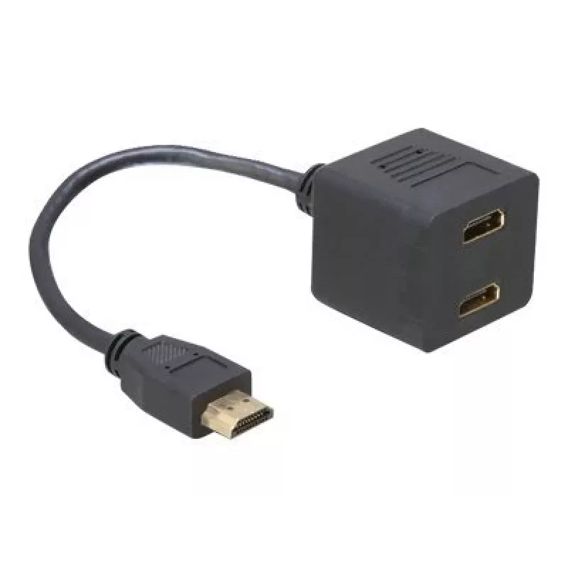 HDMI Adapter DeLOCK 65056 0.2m Male to 2x Female