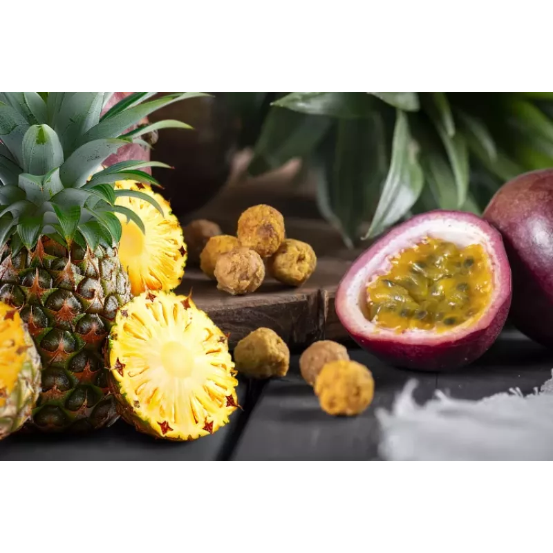 Eco fresh foods Dried pineapple passion fruit balls 100 g