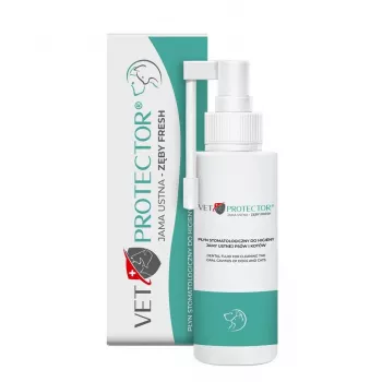 Oral care solution JM Sante Vet Protector Fresh 100 ml for dogs and cats, dental tartar prevention