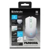 Wireless gaming mouse DEFENDER Pandora White — ambidextrous, 3200 DPI, 6 buttons, programmable, optical, USB