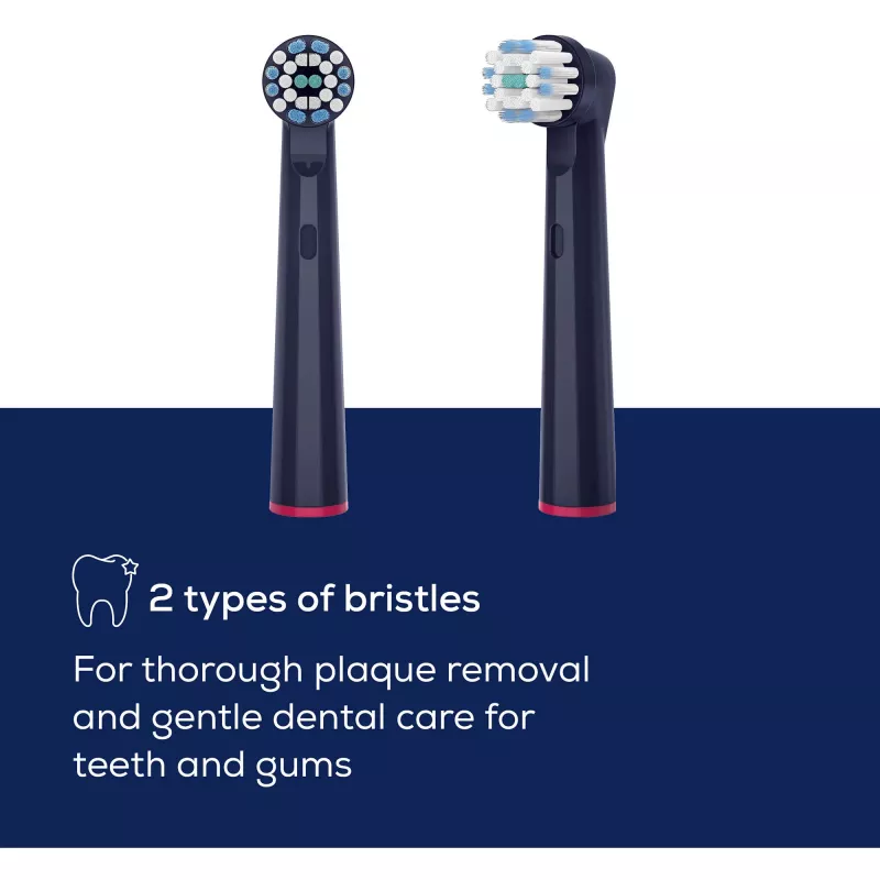 Beurer TB Sensitive Eco Green Planet brush heads, dark blue, 4-pack