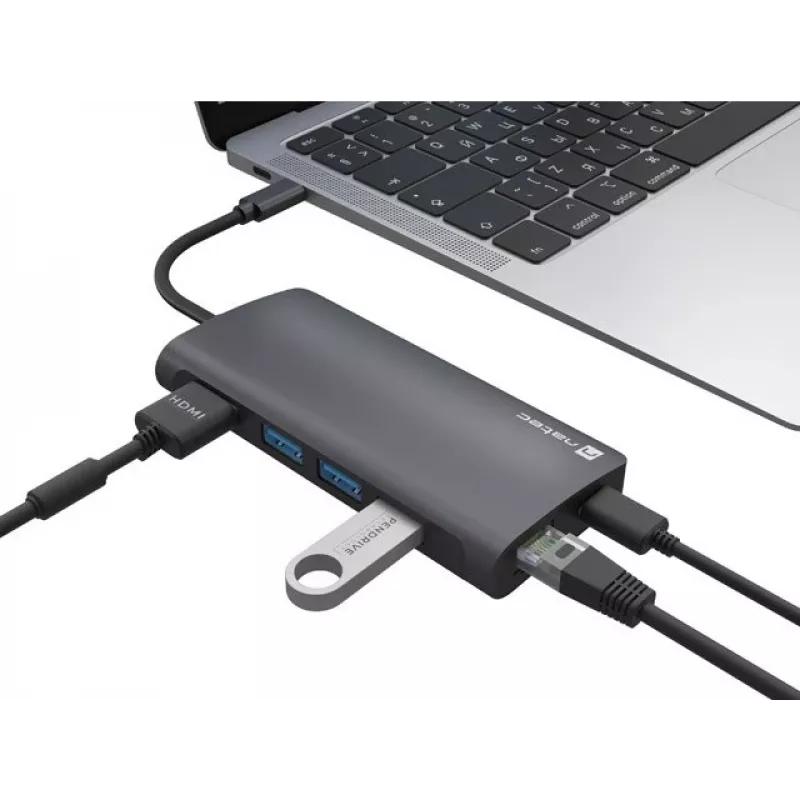 Docking Station NATEC NMP-2162 USB 3.2 Gen 1 Type-C Grey Wired