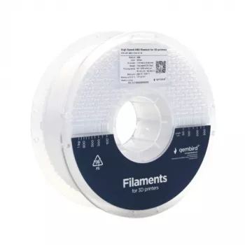 GEMBIRD ABS 1.75 mm 1 kg filament — White, compatible with any brand