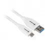 USB 3.2 Gen 2 Cable, USB-A Plug > USB-C Plug (White, 0,5 Meter)