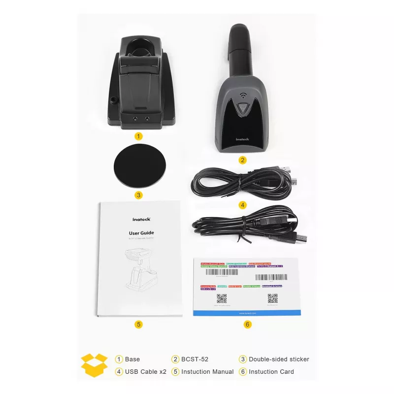 inateck Barcodescanner 52 black [BCST-52_black]
