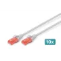 Patch Cord Digitus CAT 6 U/UTP LSZH 0.5m 10 pieces