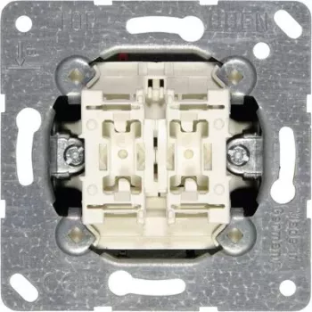 Wall Switch Module JUNG 505 U 1P, 1-pole 10 A, 250 V — Metallic White