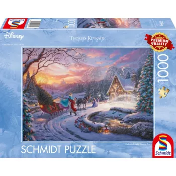 Thomas Kinkade Studios: Disney Dreams Collection - Cinderella Bringing Home the Tree, Puzzle 1000 Pieces