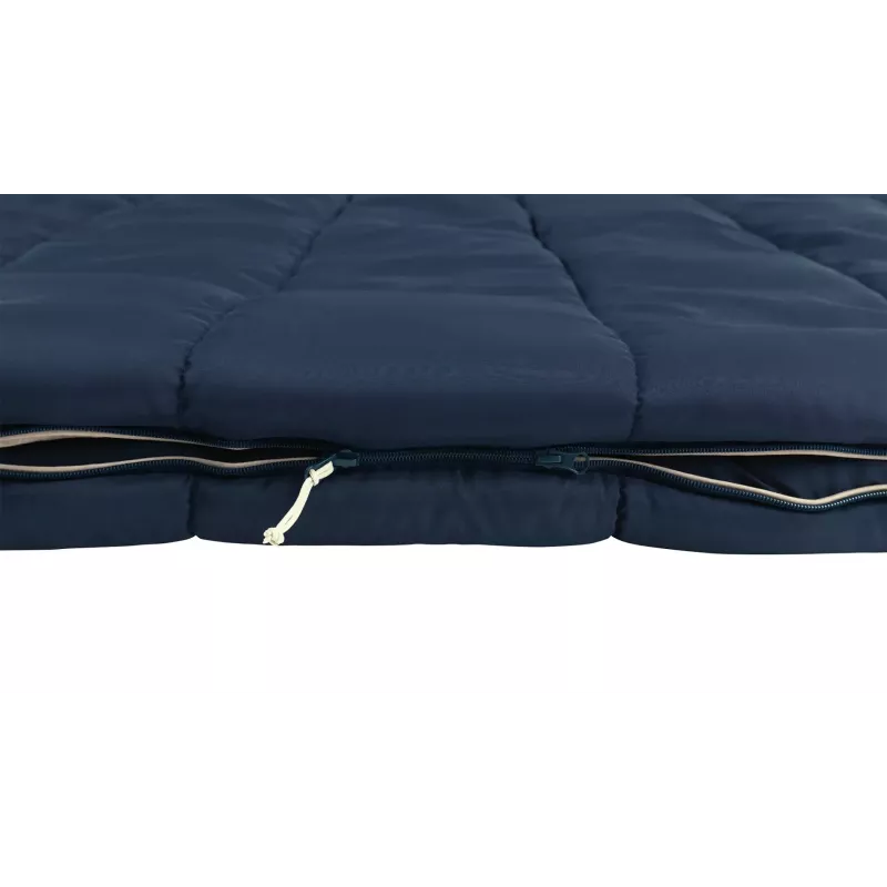 Sleeping bag Outwell Contour Lux Double rectangular polyester, 1450×2200 mm, max user height 190 cm, blue