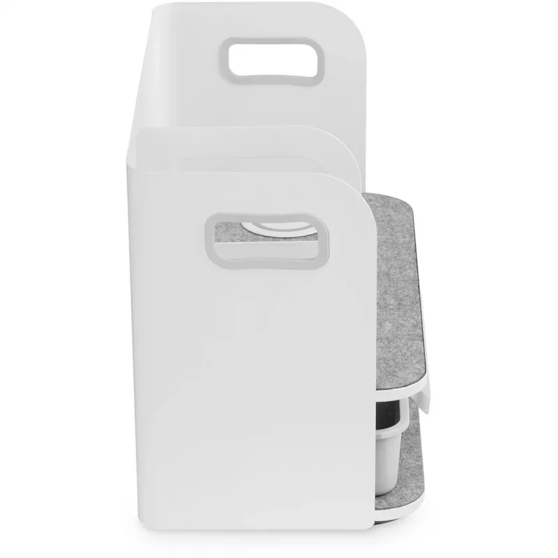 Digitus Desktop Organizer with Qi Charger Steel Grey White 1 Drawer