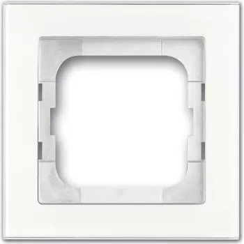Busch-Jaeger Schalterserien. Produktfarbe: Weiß, Design: Schraubenlos, Markenkompatibilität: Busch-Jaeger. Breite: 91 mm, Höhe: 91 mm, Dicke: 1,1 cm (