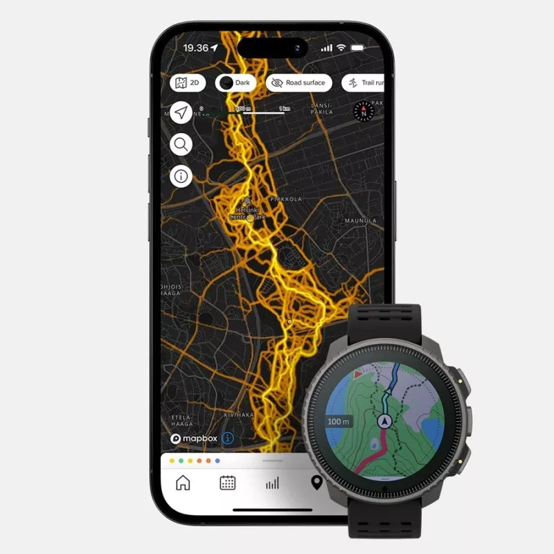 Suunto Vertical Solar 3.56 cm (1.4) Dot-matrix 49 mm 280 x 280 pixels Touchscreen Black GPS (satellite)