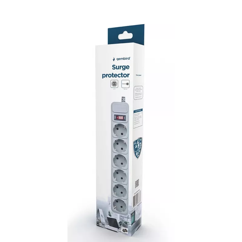 Gembird SPG6-B-6C power extension 1.8 m 6 AC outlet(s)