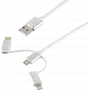USB cable ShiverPeaks BS14-50067 1m USB A USB C/Micro-USB B/Lightning White