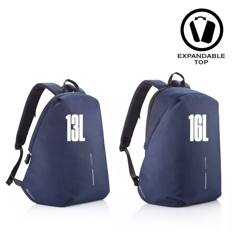 Casual backpack XDDESIGN Bobby Soft with 15.6 inch laptop compartment, 16 L, navy, PET