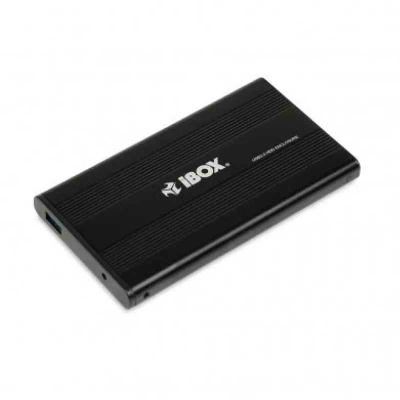 HDD enclosure IBOX HD-02 Black for 2.5 inch SATA drives, USB 3.2 Gen 1 (Type-A), single-bay, metal