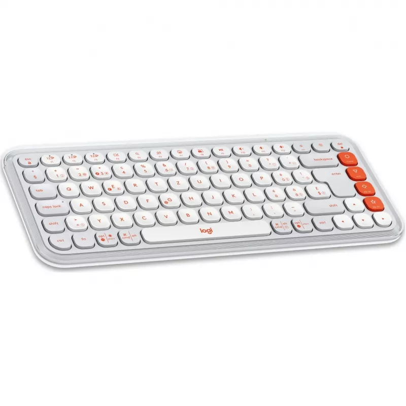 Mouse Logitech POP Icon Combo Bluetooth QWERTZ Swiss Orange White