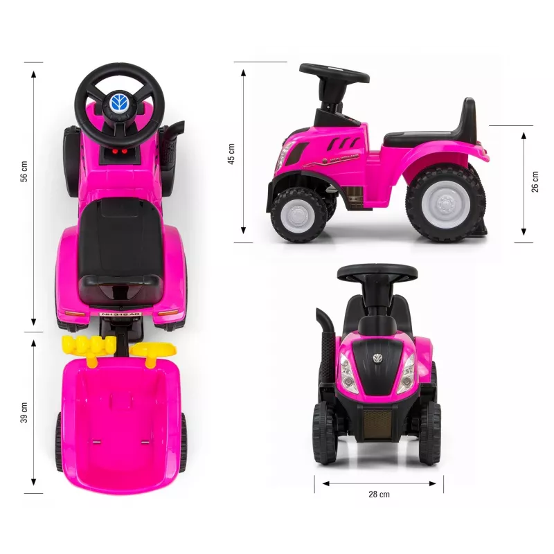 Ride-on vehicle milly mally T7 tractor (pink) children's ride-on toy