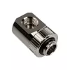 EK Water Blocks EK-Torque Adapter 90 degrees G1/4 inch AG to G1/4 inch IG - Rotatable, nickel Silver