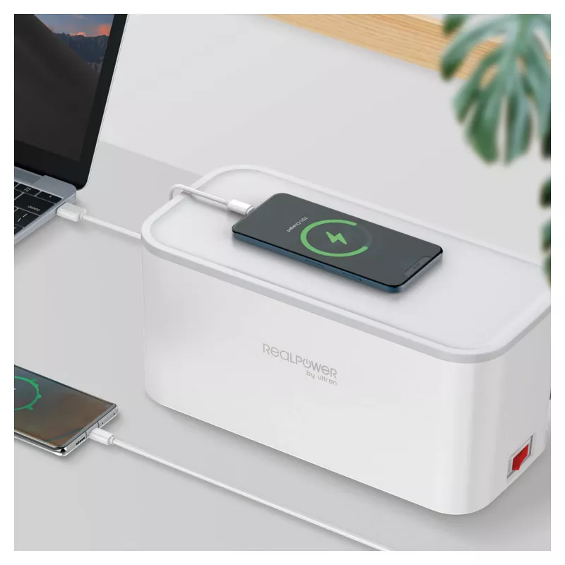 Power extension RealPower PowerBox 522 1.5 m 5 AC outlets Indoor White