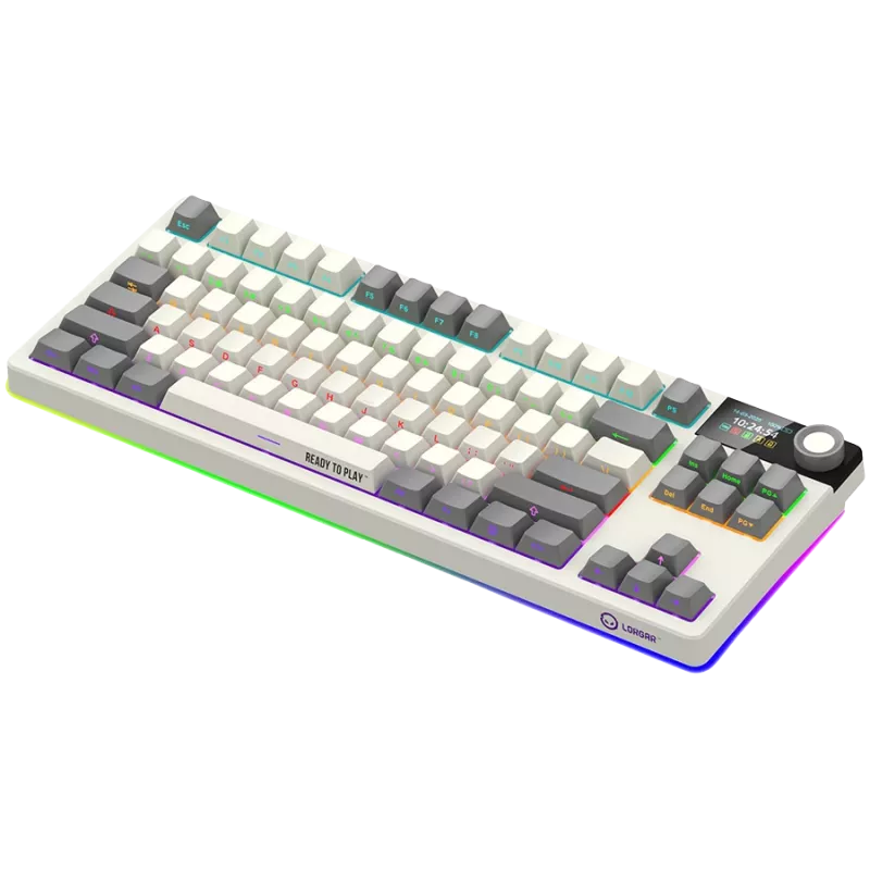 LORGAR KBP70TKLW, Wireless TKL Mechanical Gaming Keyboard Pro, Beige, EN layout