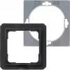 Switch/Socket cover plate Gira 0252 27 — black, conventional design, IP44, pack of 5