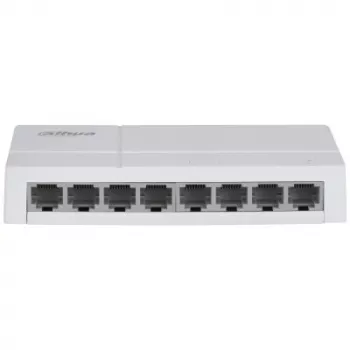 Network switch DAHUA SG1008L-EUR L2 8-port, 8x RJ45 Ethernet ports, Layer 2 managed