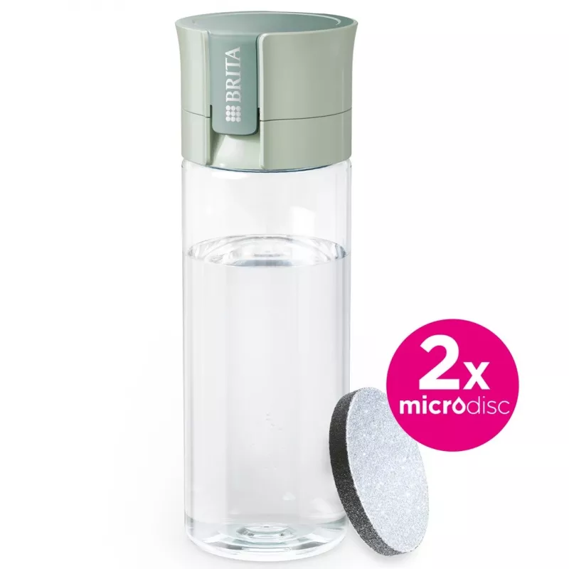 Reusable water bottle BRITA Fill&Go Vital 600 ml with built-in MicroDisc filter, Green