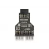 DeLOCK 60045 cable gender changer 9 pin USB 2.0 2 x 9 pin header Black