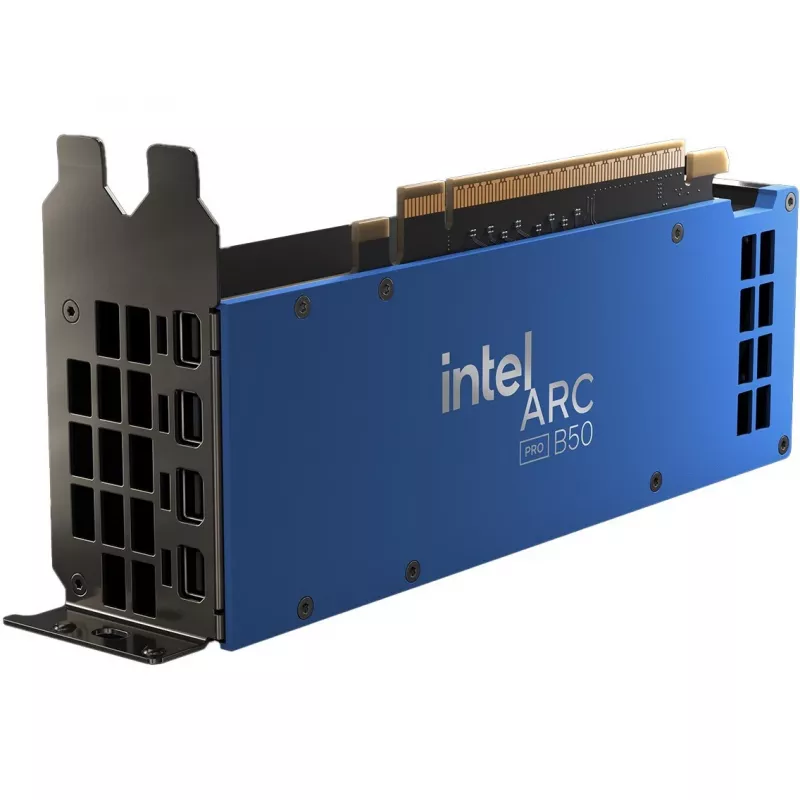 Graphics card INTEL Arc Pro B50 — 16 GB GDDR6, 128-bit, PCIe 5.0, active cooling