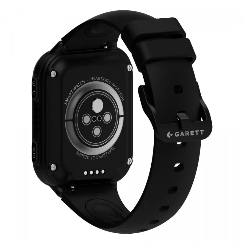 Smartwatch Garett Kids Vibe Ai 4G black — kids smartwatch with 4G, GPS tracking, waterproof