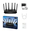 Cudy WR6500H tabletop wireless router — Dual-band 2.4/5 GHz, Wi‑Fi 7 (802.11be), 5765 Mbps, 2.5GbE LAN, 5x RJ-45, 3x3 antennas, black