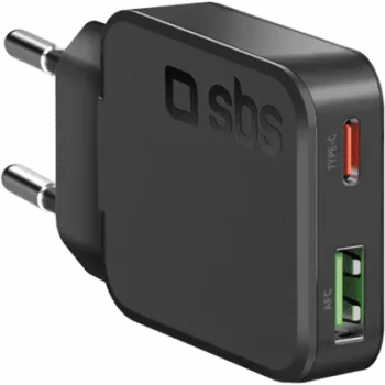 SBS PD Reiselader UltraSlim 30W USB/USB-C GaN black