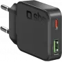SBS PD Reiselader UltraSlim 30W USB/USB-C GaN black