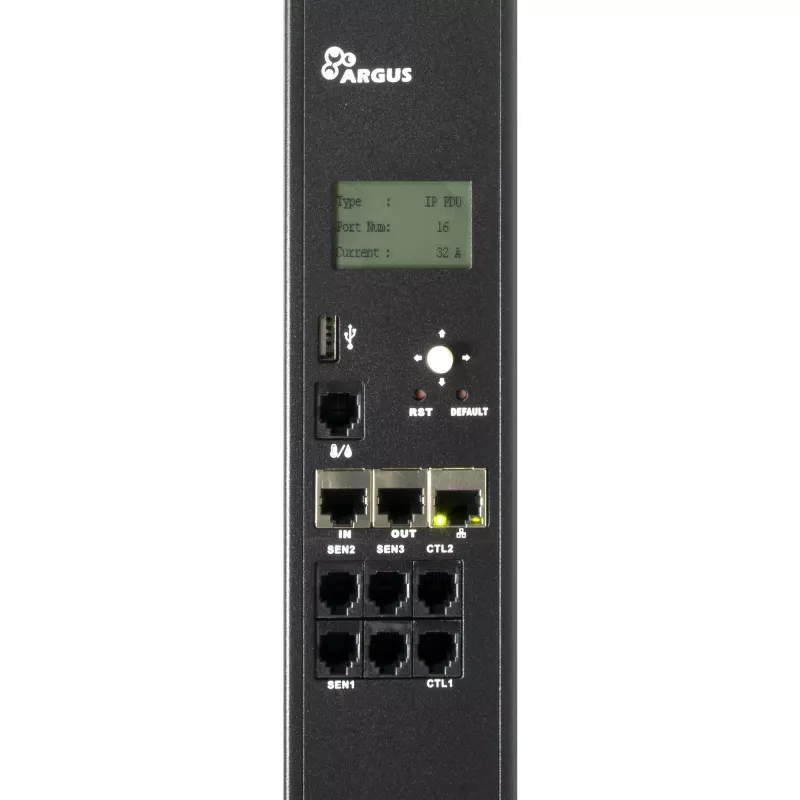 Inter-Tech SA-1632WN PDU (power distribution unit) 16x C13 outlets, managed/monitored, 100–240V, 32A, TCP/IP, SNMP, black
