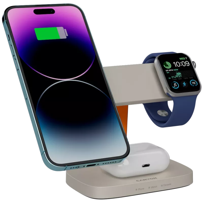 Canyon WCS-310 - Hexagon 310 - 3in1 - wireless Qi charging station for 3 devices simultaneous