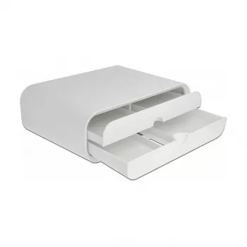 Monitor Stand DeLOCK 18325 with two Drawers white