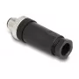 M12 Connector A-coded 3 pin male DeLOCK 60566 screw connection black