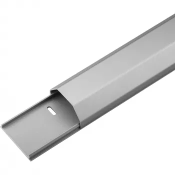 Alu Cable Duct WireDuct 50, Cable Management Silver, 1,1 Meter